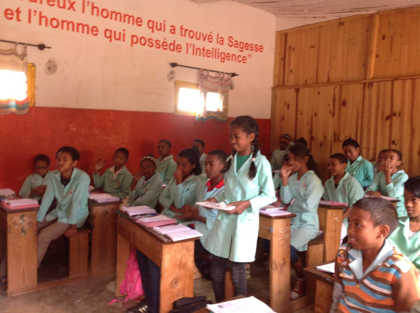 Élèves en classe lors d'un atelier